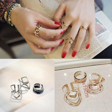 3pc Gold Sliver Arrow Shape Knuckle Rings Set punk cuff finger ring set gift for women girl