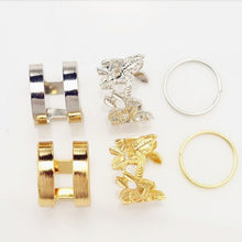3pcs/ lot Punk Metal Gold/Silver Leaf Rings For Women Hollow Out Leave Band Midi Finger Knuckle Ring Set
