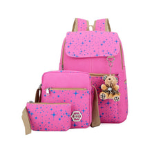 3pcWomen CanvaBackpack Korean Back Pack Schoolbag backpack for Teenage GirlTravel Rucksack Mochila Escolar Feminina