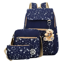 3pcWomen CanvaBackpack Korean Back Pack Schoolbag backpack for Teenage GirlTravel Rucksack Mochila Escolar Feminina