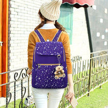 3pcWomen CanvaBackpack Korean Back Pack Schoolbag backpack for Teenage GirlTravel Rucksack Mochila Escolar Feminina