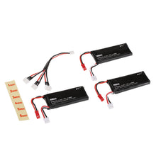 3psc H502S-001 74V 15C 610mAh Lipo Battery with 3 in 1 Charge Cable for Hubsan X4 H502S H502E RC Quadcopter