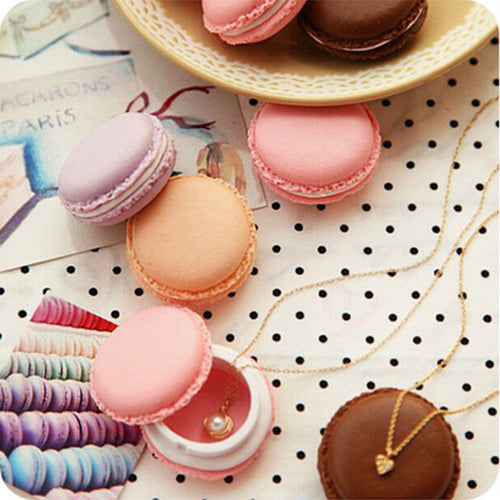4*4*2CM Cute Candy Color Macaron Mini Storage Box Jewelry Box Pill Carrying Cases Birthday Gift