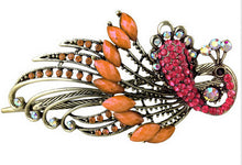 4.7x2.3 inch Lovely Peacock Hair Clip Women Hair Clips Blue Hairpin Vintage Rhinestone Jewelry