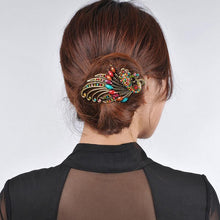 4.7x2.3 inch Lovely Peacock Hair Clip Women Hair Clips Blue Hairpin Vintage Rhinestone Jewelry