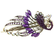 4.7x2.3 inch Lovely Peacock Hair Clip Women Hair Clips Blue Hairpin Vintage Rhinestone Jewelry