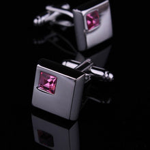 4 Color shirt cufflinks for men's cuff buttons blue Crystal cuff links