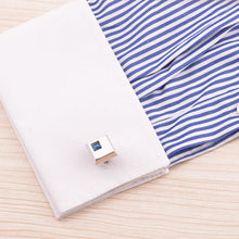4 Color shirt cufflinks for men's cuff buttons blue Crystal cuff links