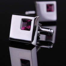 4 Color shirt cufflinks for men's cuff buttons blue Crystal cuff links
