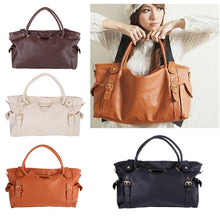 4 Colors Handbags PU Leather Big Capacity Tote Lady Woman Handbag Shoulder Bag