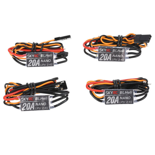 4 Pcs SKYRC Drone Engine Parts Nano 20A Brushless ESC Electronic Speed Controller with BLHeli Firmware for QAV250 300 Quadcopter