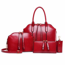 4 PcSet Luxury DesignWomen HandbagPU LeathWomen ToteBag Women Bag HandbagMessengBagPurse