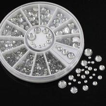 4 Size Nail Art 3D Crystal Transparent Diamante Rhinestone Crystal Nail Art Decal Tips Glitters Stickers Nail Art Decoration