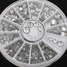 4 Size Nail Art 3D Crystal Transparent Diamante Rhinestone Crystal Nail Art Decal Tips Glitters Stickers Nail Art Decoration