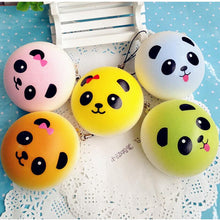 4 cm Cute Panda Squishy Kawaii Buns Bread Charms Key/Bag/Cell Phone Straps Bag Parts & Accessories