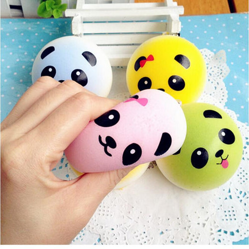 4 cm Cute Panda Squishy Kawaii Buns Bread Charms Key/Bag/Cell Phone Straps Bag Parts & Accessories