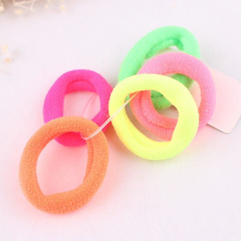 40Pcs Colorful Child Hair Holders Cute Rubber Hair Bands Elastics Accessories 3cm Girl Women Charms Tie Gum Headbands