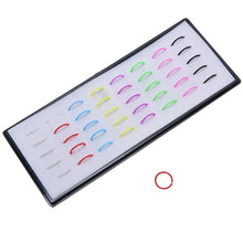 40pcs/box Neon Color Surgical Stainless Steel Fake Piercing Hoop Nose Ring