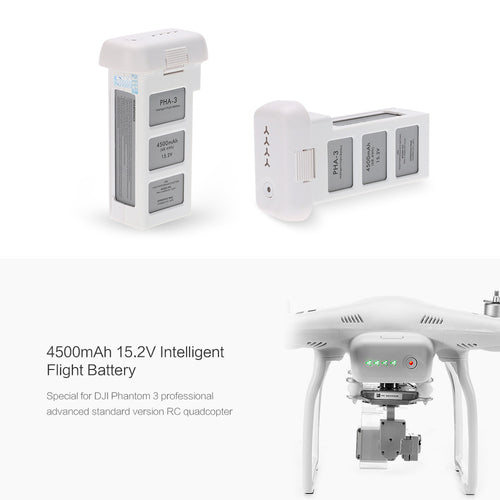 4500mAh 152V 4S Intelligent Flight Lipo Battery for DJI Phantom 3 Professional Advanced Standard Version RC Quadcopter