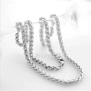 45cm man chain Black Stainless Steel Necklace 3 4 5 6MM Box Link Chain Men Necklaces Never Fade