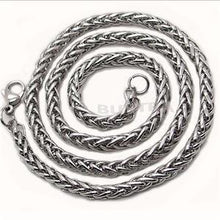 45cm man chain Black Stainless Steel Necklace 3 4 5 6MM Box Link Chain Men Necklaces Never Fade
