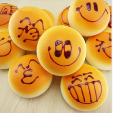 4CM Cute Smiley Face Bread Squishy Key Ring Charm/Mobile Phone Strap/Phone Charm/Bag Pendant