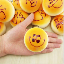 4CM Cute Smiley Face Bread Squishy Key Ring Charm/Mobile Phone Strap/Phone Charm/Bag Pendant