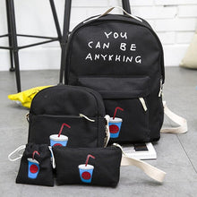 4PC Girls Boys Printing backpack school crossbody bags for women travel bags bookbag back pack kids purse bolso