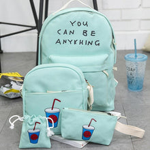 4PC Girls Boys Printing backpack school crossbody bags for women travel bags bookbag back pack kids purse bolso