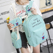 4PC Girls Boys Printing backpack school crossbody bags for women travel bags bookbag back pack kids purse bolso