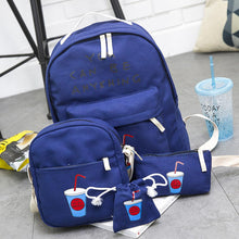 4PC Girls Boys Printing backpack school crossbody bags for women travel bags bookbag back pack kids purse bolso