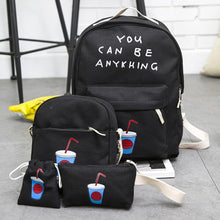 4PC Girls Boys Printing backpack school crossbody bags for women travel bags bookbag back pack kids purse bolso