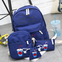 4PC Girls Boys Printing backpack school crossbody bags for women travel bags bookbag back pack kids purse bolso