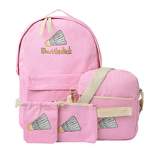 4Pcs Korean Women Canvas Backpacks Woman Harajuku Laptop Backpack Shoulder School Back Bags for Teenage Girls Rugzak Vrouwen