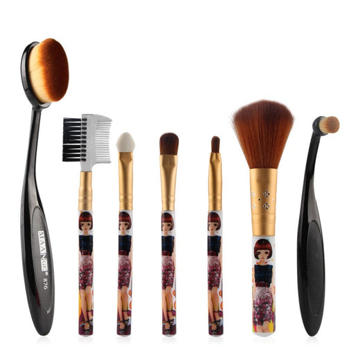 5/7pcsakeup Brushes Sets Pro Eyeshadow Powder Lip Blush Cosmetic Brush Beauty Tools