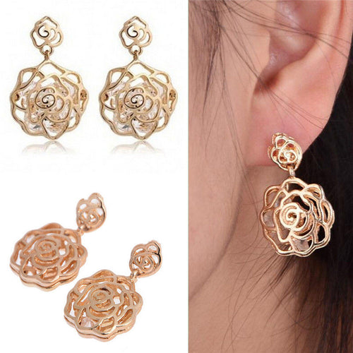 5 Colors Double Side Pearl Stud Earrings For Women Pierced Crystal Earings For Women Elegant Jewelry