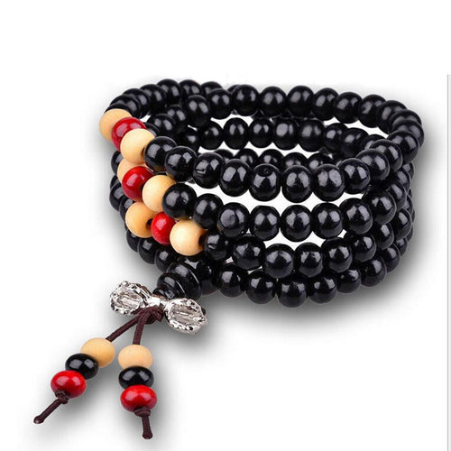 5 Colors 6mm 108 Prayer Bead Mala Multi-layer Bracelet Women Men Sandalwood Buddhist Buddha Meditation Bracelets