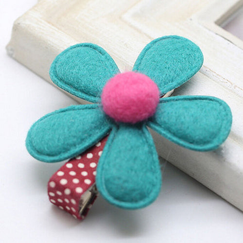 5 Colors children hairpins Girl Hairclip Mini Cloth Flower hair clip S DIY baby girl hair accessories
