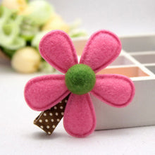 5 Colors children hairpins Girl Hairclip Mini Cloth Flower hair clip S DIY baby girl hair accessories