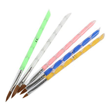 5 Pieces Acrylic Nail Art UV Gel Carving Pen Brush Liquid Powder DIY No.4 6 8 10 12 Nail Tools Sets