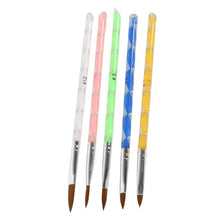 5 Pieces Acrylic Nail Art UV Gel Carving Pen Brush Liquid Powder DIY No.4 6 8 10 12 Nail Tools Sets