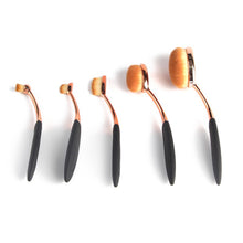 5 Pieces/set Cosmetic Oval Makeup Brushes Set Blush Powder Foundation Beauty Eyeshadow Toothbrush Kit Tool