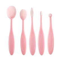 5 Pieces/set Cosmetic Oval Makeup Brushes Set Blush Powder Foundation Beauty Eyeshadow Toothbrush Kit Tool