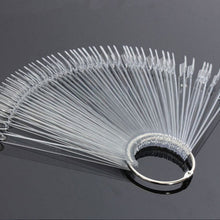50 Pieces False Display Nail Art Fan Wheel Polish Practice Tip Sticks Design Decor Set