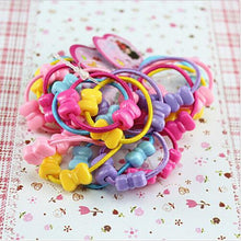 50Pcs Cartoon Animal Shape Elastic Hair Bands Baby Mini Rubber Band Hair Rope Ponytail Holder for Kids Girl