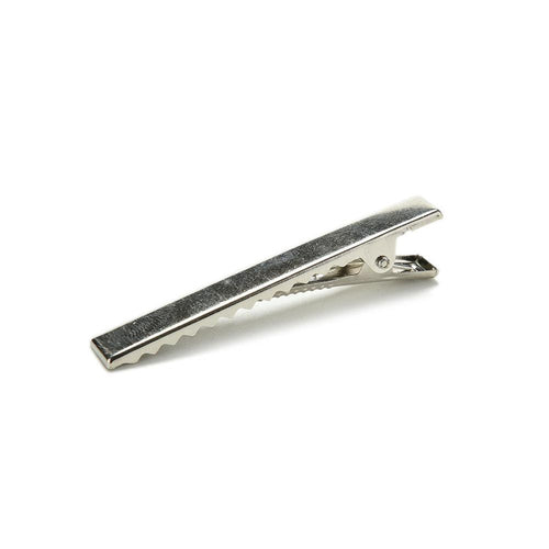 50Pcs Silver Flat Metal Single Prong Alligator Hair Clips Barrette For Bows DIY Accessories Hairpins