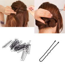 50pcs Beauty Hair Pins Thin U Shape Hair Bobby Pin Black Metal Clips Health Hair Care Styling Tools