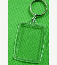 5PCS Picture Frame Key Ring Chain Transparent Blank Insert Photo Key Chain