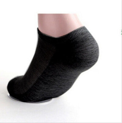 5Pairs  Solid Men's Casual Ankle Socks Mesh Breathable Thin Boat Socks For Man Black White Grey Colors