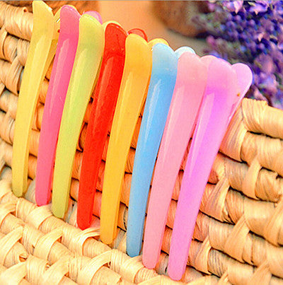 5Pcs Candy Color 8cm Women Girls Solid Hair Clips Clothing Barrette Clothing Hairpins Women Lady Clip Gifts